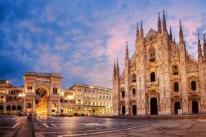 Piazza del Duomo Milan - Départ 18:25
